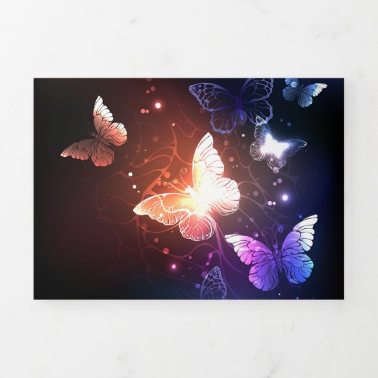 トリフォールドレター折り畳みホリデーカード 三つ折りクリスマスカード (カバー)