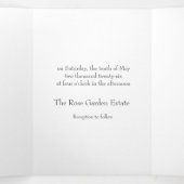 トリフォールド結婚式招待状テンプレート 三つ折り招待状 (内部中)