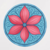 トリフラワーフラワーシール ラベル (デザイン2)