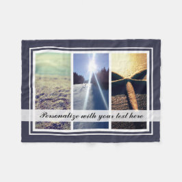トリプティク3の写真のコラージュのテンプレートのカスタムのギフト フリースブランケット