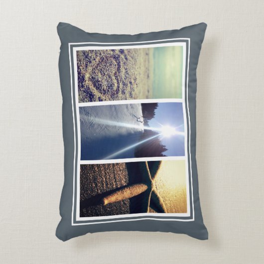 トリプティク3の写真のコラージュのテンプレートの家の装飾 アクセントクッション (正面(垂直))