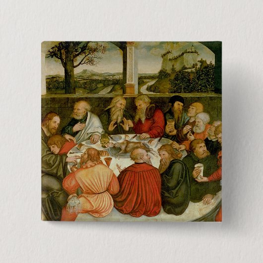 トリプティク、左のパネル、Philipp Melanchthon 缶バッジ (正面)