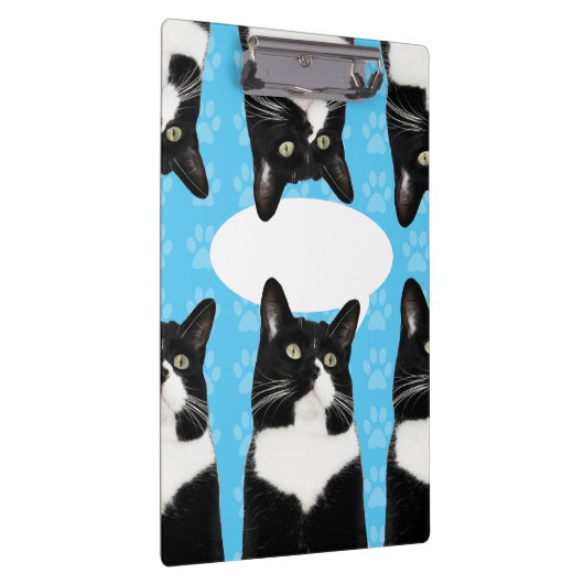 トリプルかわいい子猫メイクステートメントおもしろいアート クリップボード (右)