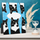 トリプルかわいい子猫Makeステートメントおもしろい写真 フォトプラーク (側面)