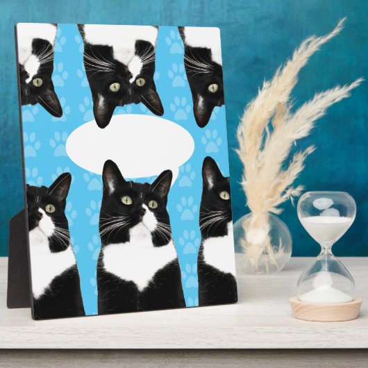 トリプルかわいい子猫Makeステートメントおもしろい写真 フォトプラーク (側面)