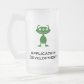 トリプルアイアプリケーション開発グリーン フロストグラスビールジョッキ (左)