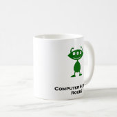 トリプルアイコンピュータサイエンスロックグリーン コーヒーマグカップ (正面右)