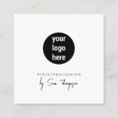 トリプルアイコン&QRコードビジネスソーシャルメディアのロゴ コーリングカード (裏面)