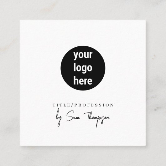 トリプルアイコン&QRコードビジネスソーシャルメディアのロゴ コーリングカード (裏面)