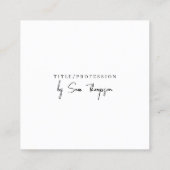 トリプルアイコンQRコードカスタムソーシャルメディアピンク スクエア名刺 (裏面)