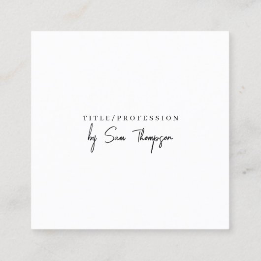 トリプルアイコンQRコードカスタムソーシャルメディアピンク スクエア名刺 (裏面)