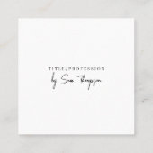 トリプルアイコンQRコードソーシャルメディアフェミニンピンク スクエア名刺 (裏面)