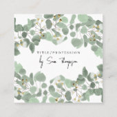 トリプルアイコンQRコードソーシャルメディアユーカリ コーリングカード (裏面)