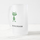 トリプルアイニュービーマクノブグリーン フロストグラスビールジョッキ (正面左)