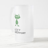 トリプルアイリーテックサポートグリーン フロストグラスビールジョッキ (正面左)