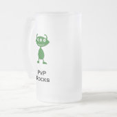 トリプルアイPvPロックスグリーン フロストグラスビールジョッキ (正面左)