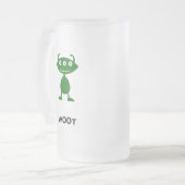 トリプルアイw00t緑 フロストグラスビールジョッキ (正面左)