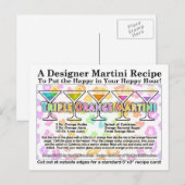 トリプルオレンジマルティーニレシピはがき ポストカード (正面/裏面)
