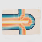 トリプルカラフルレトロアーチ ゴルフタオル (横)