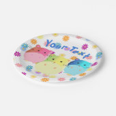 トリプルキュートかわいいハムスターカスタムズ ペーパープレート (アングル)