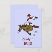 トリプルクラウンホースレースパーティの招待状 招待状 (正面/裏面)