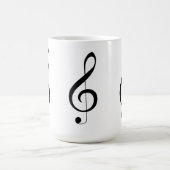 トリプルクレフ、 音符記号ミュージカルノート コーヒーマグカップ (中央)