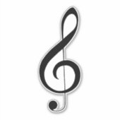 トリプルクレフ、 音符記号ミュージカルノート シール (正面)