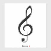 トリプルクレフ、 音符記号ミュージカルノート シール (シート)