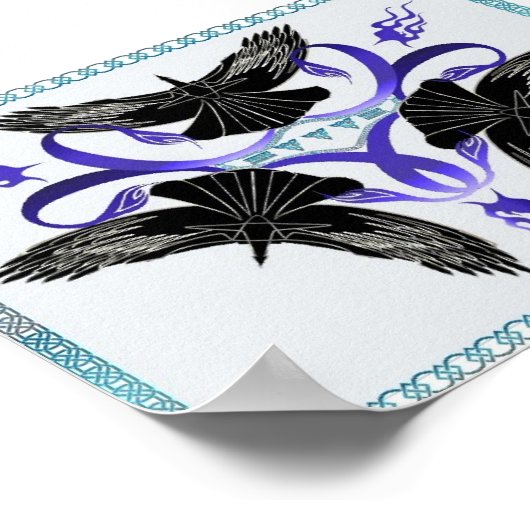 トリプルクロウケルト結び目模様 ポスター (角)