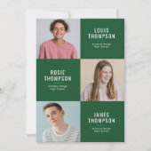 トリプルグラード3フォトグリーン卒業パーティー 招待状 (正面)