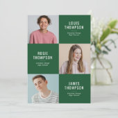 トリプルグラード3フォトグリーン卒業パーティー 招待状 (スタンド正面)