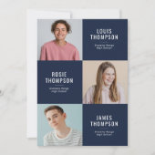 トリプルグラード3写真海軍卒業式パーティー 招待状 (正面)