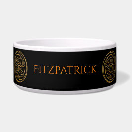 トリプルケルト結び目模様スワールマンダラセラミックペットボウル ボウル