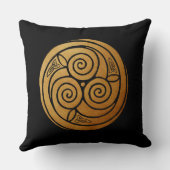トリプルケルト結び目模様スワールマンダラ クッション (裏面)