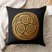 トリプルケルト結び目模様スワールマンダラ クッション (ブランケット)