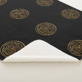 トリプルケルト結び目模様スワールマンダラ シェルパブランケット (3/4)