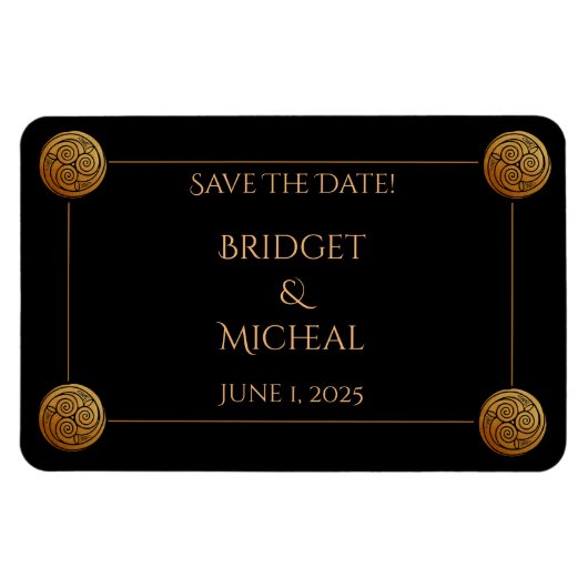 トリプルケルト結び目模様結婚旋回 マグネット (横)