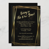 トリプルゴールドフレームの新年会 招待状 (正面/裏面)