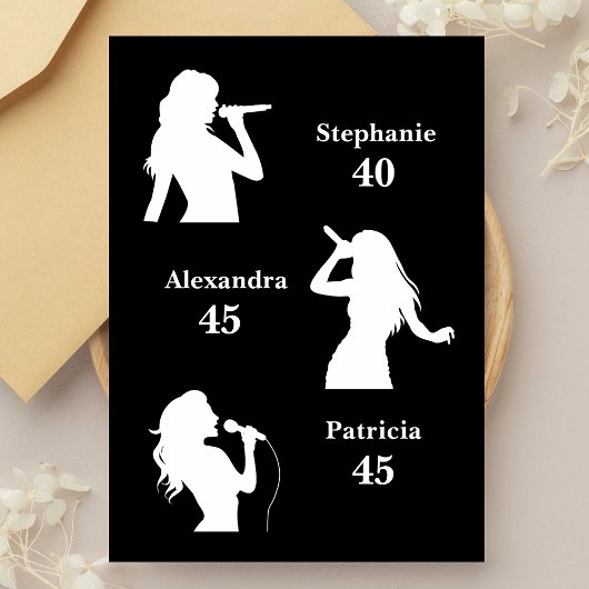 トリプルザおもしろいミニマリストブラックジョイント誕生日 招待状