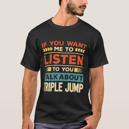 トリプルジャンプについて語ろう Tシャツ (正面)