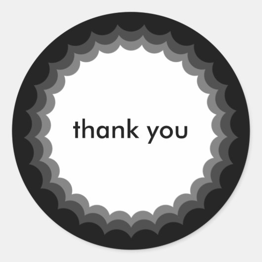 トリプルスカロップエッジステッカー ラウンドシール (正面)