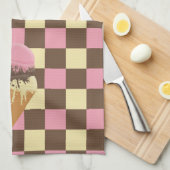 トリプルスクープのアイスクリームコーンキッチンタオル キッチンタオル (四つ折り)