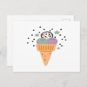 トリプルスクープ虹アイスクリーム ポストカード (正面/裏面)