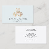 トリプルスパイラルまたはケルトのトリスケール記号 名刺 (正面/裏面)