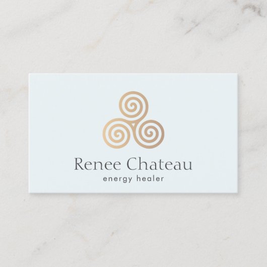 トリプルスパイラルまたはケルトのトリスケール記号 名刺 (正面)