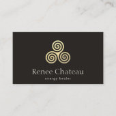 トリプルスパイラルまたはケルトのトリスケール記号 名刺 (正面)