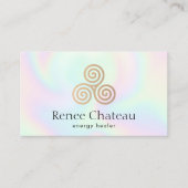 トリプルスパイラル、ケルトのトリスケールビジネスカード 名刺 (正面)