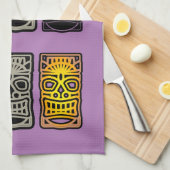 トリプルティキ彫刻サンダー_コーブ キッチンタオル (四つ折り)