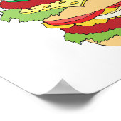 トリプルデッカー用ハンバーガー ポスター (角)