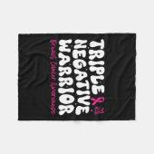 トリプルネガティブウォリアー乳がん認識度モ フリースブランケット (正面(横))